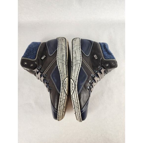 Remonte Tex Navy Blue Brown Water Resistant Lined Ankle Boot EU42 US10 - Picture 9 of 14